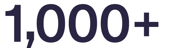 1,000+