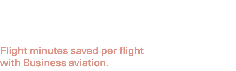  Flight minutes saved per flight with Business aviation. 