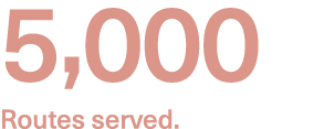 5,000 Routes served.